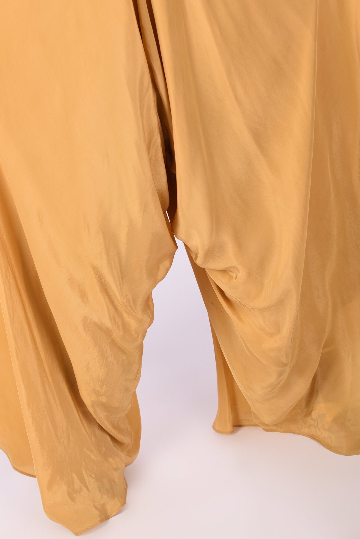 Mustard Yellow Embroidered Crop Top &  Palazzo Set