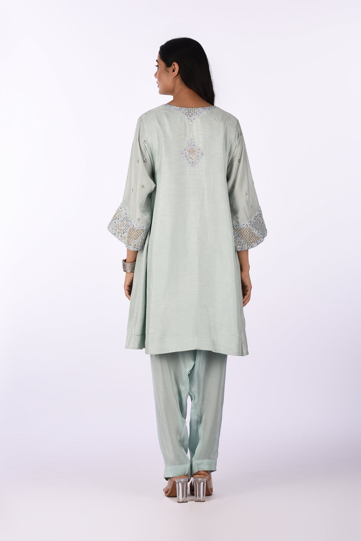 Sage Green Embroidered Co-ord Set
